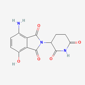 4-Amino-2-(2,6-dioxopiperidin-3-yl)-7-hydroxyisoindoline-1,3-dione chemical structure (CAS 1547162-46-8)