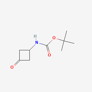 tert-Butyl 3-oxocyclobutylcarbamate chemical structure (CAS 154748-49-9)