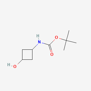 tert-Butyl (3-hydroxycyclobutyl)carbamate chemical structure (CAS 154748-63-7)