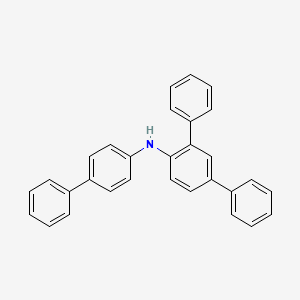 N-([1,1'-Biphenyl]-4-yl)-[1,1':3',1''-terphenyl]-4'-amine chemical structure (CAS 1547491-85-9)
