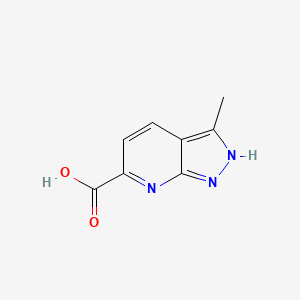 3-Methyl-1H-pyrazolo[3,4-b]pyridine-6-carboxylic acid chemical structure (CAS 1547645-53-3)