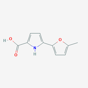 5-(5-Methylfuran-2-yl)-1H-pyrrole-2-carboxylic acid chemical structure (CAS 1547645-87-3)