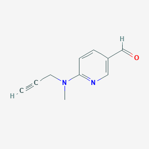 6-(Methyl(prop-2-yn-1-yl)amino)nicotinaldehyde chemical structure (CAS 1547869-27-1)