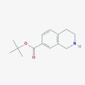 tert-Butyl 1,2,3,4-tetrahydroisoquinoline-7-carboxylate chemical structure (CAS 1547991-41-2)