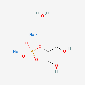 Sodium 1,3-dihydroxypropan-2-yl phosphate hydrate(2:1:x) chemical structure (CAS 154804-51-0)