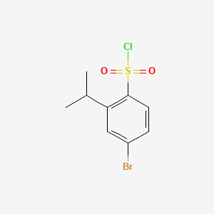 4-Bromo-2-isopropylbenzenesulfonyl chloride chemical structure (CAS 1548128-18-2)