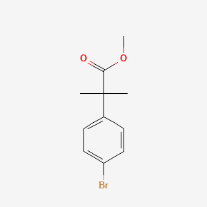 Methyl 2-(4-bromophenyl)-2,2-dimethylacetate chemical structure (CAS 154825-97-5)