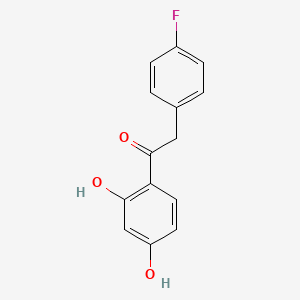 1-(2,4-Dihydroxyphenyl)-2-(4-fluorophenyl)ethanone chemical structure (CAS 15485-70-8)