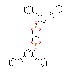 3,9-Bis(2,4-bis(2-phenylpropan-2-yl)phenoxy)-2,4,8,10-tetraoxa-3,9-diphosphaspiro[5.5]undecane chemical structure (CAS 154862-43-8)