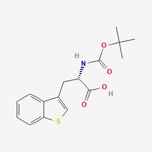 (S)-3-(Benzo[b]thiophen-3-yl)-2-((tert-butoxycarbonyl)amino)propanoic acid chemical structure (CAS 154902-51-9)