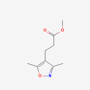 Methyl 3-(3,5-dimethylisoxazol-4-yl)propanoate chemical structure (CAS 154928-90-2)