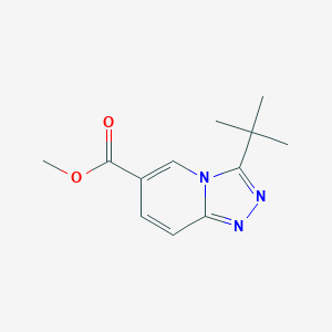 Methyl 3-(tert-butyl)-[1,2,4]triazolo[4,3-a]pyridine-6-carboxylate chemical structure (CAS 1549306-88-8)