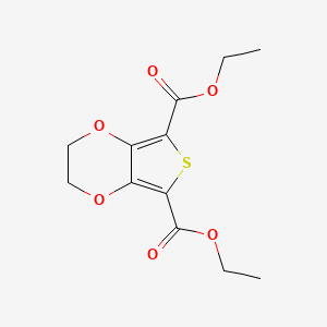 Diethyl 2,3-dihydrothieno[3,4-b][1,4]dioxine-5,7-dicarboxylate chemical structure (CAS 154934-13-1)