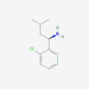 (R)-1-(2-Chlorophenyl)-3-methylbutan-1-amine chemical structure (CAS 1549710-42-0)