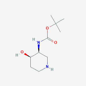 tert-Butyl ((3S,4R)-4-hydroxypiperidin-3-yl)carbamate chemical structure (CAS 1549812-73-8)