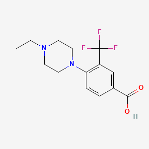 4-(4-Ethylpiperazin-1-yl)-3-(trifluoromethyl)benzoic acid chemical structure (CAS 1550007-54-9)