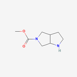 Methyl hexahydropyrrolo[3,4-b]pyrrole-5(1H)-carboxylate chemical structure (CAS 1550654-99-3)