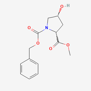 1-Benzyl 2-methyl (2R,4R)-4-hydroxypyrrolidine-1,2-dicarboxylate chemical structure (CAS 155075-23-3)