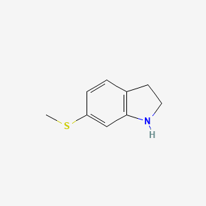 6-(Methylthio)indoline chemical structure (CAS 1550759-72-2)