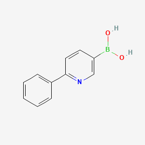 (6-Phenylpyridin-3-yl)boronic acid chemical structure (CAS 155079-10-0)