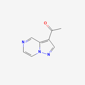 1-(Pyrazolo[1,5-a]pyrazin-3-yl)ethan-1-one chemical structure (CAS 1550998-45-2)