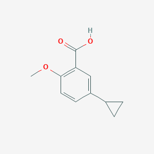 5-Cyclopropyl-2-methoxybenzoic acid chemical structure (CAS 1551181-02-2)