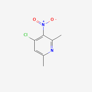 4-Chloro-2,6-dimethyl-3-nitropyridine chemical structure (CAS 15513-48-1)
