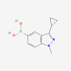 (3-Cyclopropyl-1-methylindazol-5-yl)boronic acid chemical structure (CAS 1551413-97-8)