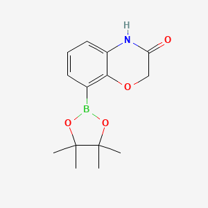 8-(4,4,5,5-Tetramethyl-1,3,2-dioxaborolan-2-yl)-2H-benzo[b][1,4]oxazin-3(4H)-one chemical structure (CAS 1551418-99-5)