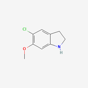 5-Chloro-6-methoxyindoline chemical structure (CAS 1551556-04-7)