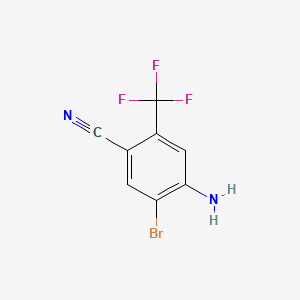 4-Amino-5-bromo-2-(trifluoromethyl)benzonitrile chemical structure (CAS 155255-45-1)