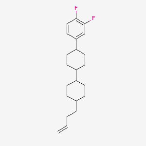 (trans,trans)-4-(But-3-en-1-yl)-4'-(3,4-difluorophenyl)-1,1'-bi(cyclohexane) chemical structure (CAS 155266-68-5)