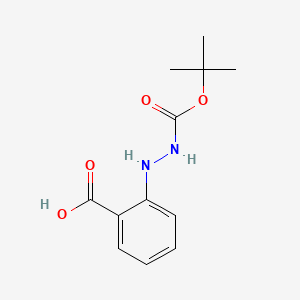 2-(2-(tert-Butoxycarbonyl)hydrazinyl)benzoic acid chemical structure (CAS 155290-47-4)