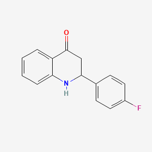 2-(4-Fluorophenyl)-2,3-dihydro-4(1H)-quinolinone chemical structure (CAS 155370-03-9)