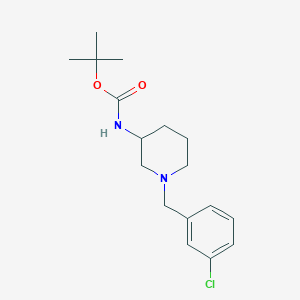 tert-Butyl (1-(3-chlorobenzyl)piperidin-3-yl)carbamate chemical structure (CAS 1553825-21-0)