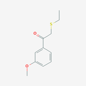 2-(Ethylthio)-1-(3-methoxyphenyl)ethan-1-one chemical structure (CAS 155401-95-9)