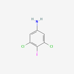 3,5-Dichloro-4-iodoaniline chemical structure (CAS 155403-05-7)