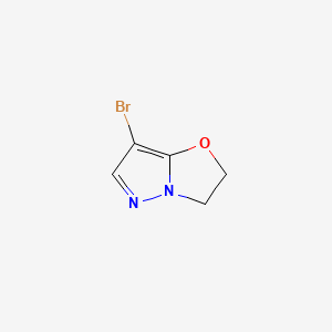 7-Bromo-2,3-dihydropyrazolo[5,1-b]oxazole chemical structure (CAS 1554086-90-6)