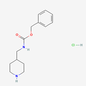 Benzyl (piperidin-4-ylmethyl)carbamate hydrochloride chemical structure (CAS 155456-34-1)
