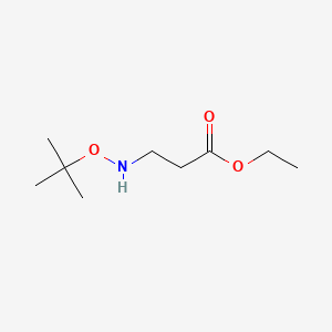 Ethyl 3-[(tert-butoxy)amino]propanoate chemical structure (CAS 1554968-59-0)