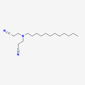 3,3'-(Dodecylazanediyl)dipropanenitrile chemical structure (CAS 1555-62-0)