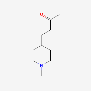 4-(1-Methylpiperidin-4-yl)butan-2-one chemical structure (CAS 1555183-89-5)