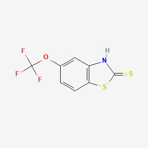 5-(Trifluoromethoxy)benzo[d]thiazole-2-thiol chemical structure (CAS 155559-82-3)