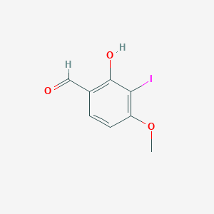 2-Hydroxy-3-iodo-4-methoxybenzaldehyde chemical structure (CAS 155560-24-0)