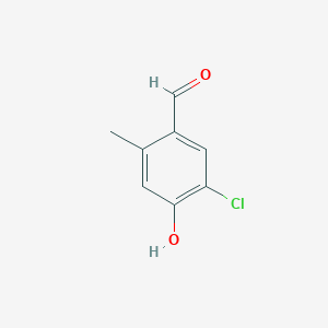 5-Chloro-4-hydroxy-2-methylbenzaldehyde chemical structure (CAS 1556030-28-4)