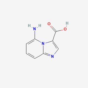 5-Aminoimidazo[1,2-a]pyridine-3-carboxylic acid chemical structure (CAS 1557342-69-4)