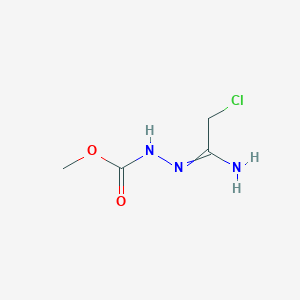 Methyl 2-(2-chloro-1-iminoethyl)hydrazinecarboxylate chemical structure (CAS 155742-64-6)