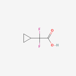 2-Cyclopropyl-2,2-difluoroacetic acid chemical structure (CAS 1557661-16-1)