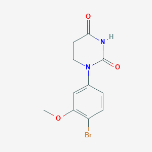 1-(4-Bromo-3-methoxyphenyl)dihydropyrimidine-2,4(1H,3H)-dione chemical structure (CAS 1557727-96-4)