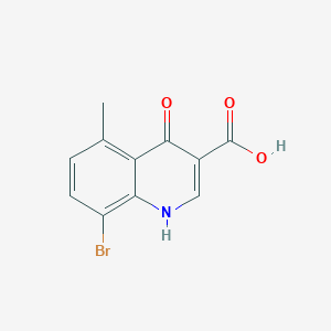 8-Bromo-5-methyl-4-oxo-1,4-dihydroquinoline-3-carboxylic acid chemical structure (CAS 1557904-21-8)